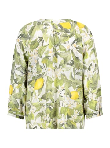 CARTOON Casual-Bluse mit Knopfleiste in Cream/Green