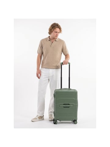 Heys ReNew 4 Rollen Kabinentrolley S 53 cm mit Dehnfalte evergreen