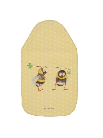 Mr. & Mrs. Panda Wärmflasche Hummeln Kleeblatt ohne Spruch in Gelb Pastell