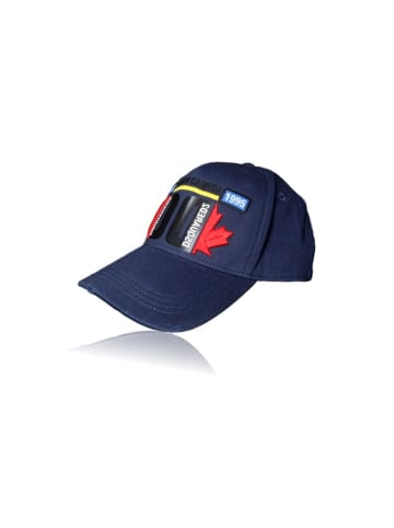 Dsquared2 Baseball Cap Born In Canada Stickerei Blau Unisex