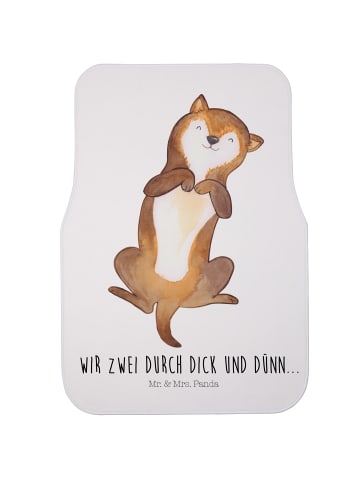 Mr. & Mrs. Panda Fußmatte Fürs Auto Hund Streicheln mit Spruch in Weiß