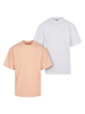 Urban Classics Urban Classics T-Shirts in softapricot+white