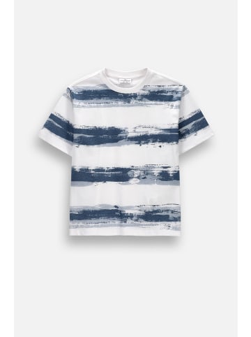 Coccodrillo Baumwoll-t-shirt mit kurzen Ärmeln in blau