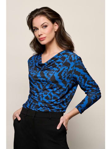 Mart Visser Caitlin Print Top Schwarz / Kobalt