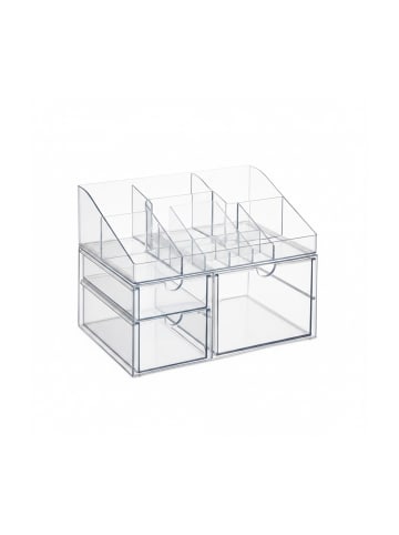 relaxdays Make Up Organizer in Transparent - (B)25,5 x (H)18 x (T)17,5 cm