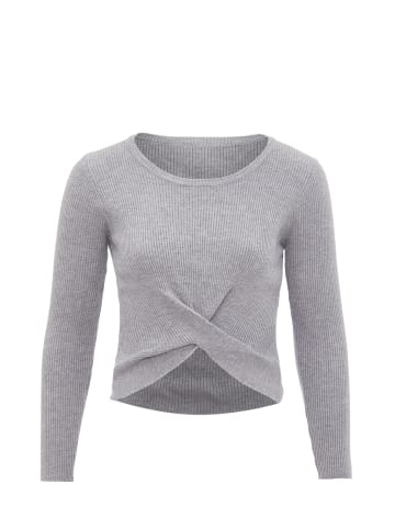 leo basics Damen Strickpullover in Grau