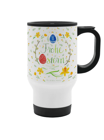 Mr. & Mrs. Panda Kaffeebecher To Go Ostern Frohe Ostern mit Spruch in Weiß