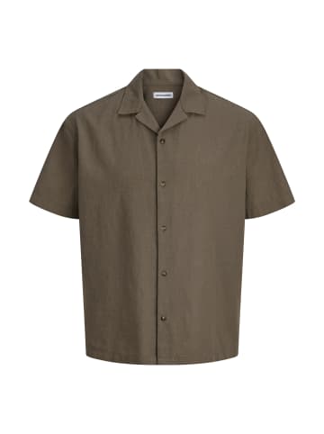 Jack and Jones Hemd Summer Linen Blend Resort Shirt in Braun