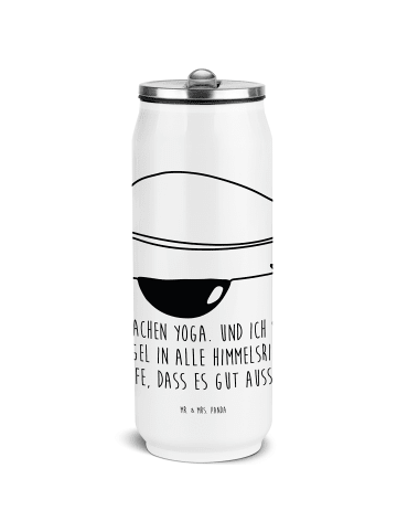 Mr. & Mrs. Panda Wasserflasche Avocado Yoga mit Spruch in Weiß