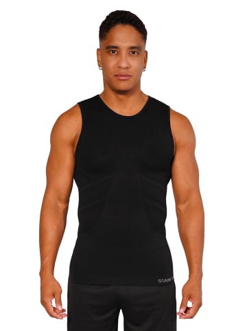 Stark Soul® Seamless Tanktop Unterzieh-Shirt Ärmellos in schwarz