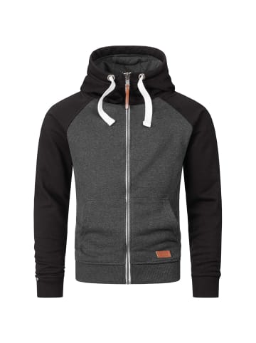Alessandro Salvarini Jacke A. Salvarini Herren Hoodie Kapuzenpullover AS191 in Dunkelgrau