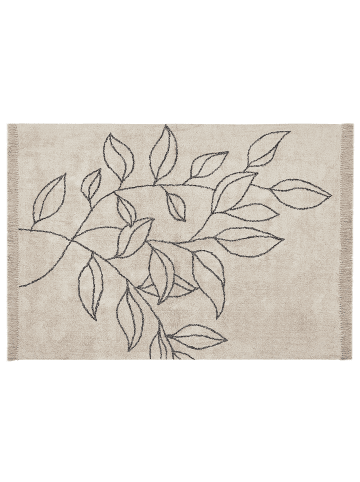 Beliani Kurzflor SAZLI in Beige/Schwarz - (W) 160 x (H) 1.3 x (L) 230 cm