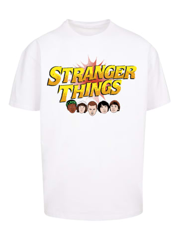 F4NT4STIC Oversize T-Shirt Stranger Things Comic Heads in weiß