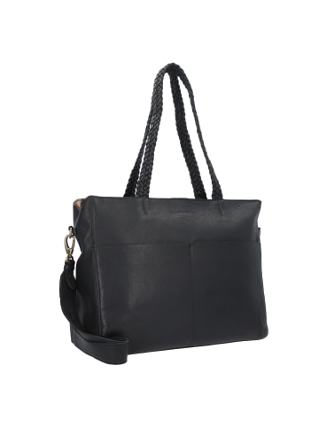 Cowboysbag Oily Cow Bushton Schultertasche Leder 40 cm black