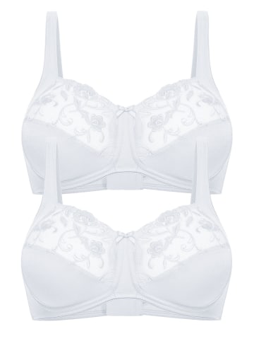 Felina 2er Pack BH ohne Bügel in weiss weiss