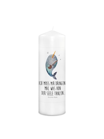 Mr. & Mrs. Panda Kerze Narwal Gitarre mit Spruch in Weiß