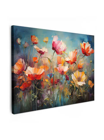 MuchoWow Leinwand bilder Bunte Blumen (BxH)