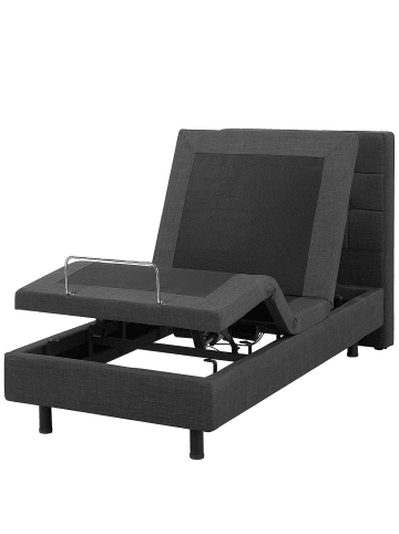 Beliani Einzelbett DUKE in Grau - (W) 82 x (H) 102 x (L) 216 cm