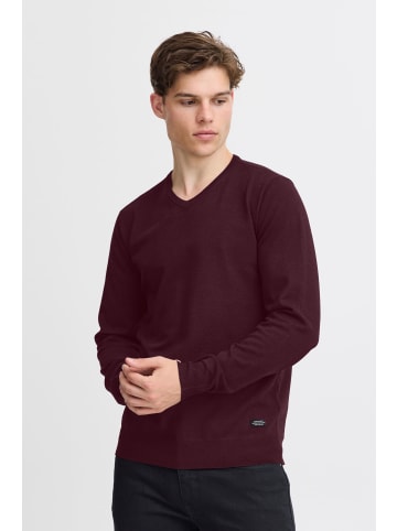BLEND Strickpullover BHBRUTON V-neck 20717955 schicker Strickpullover mit V-Ausschnitt in Rot