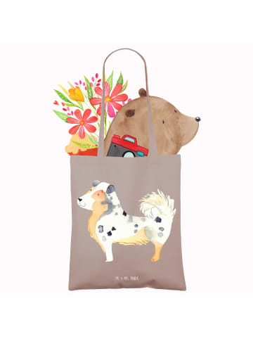 Mr. & Mrs. Panda Badetasche Hund Australien Shepherd ohne Spruch in Braun Pastell
