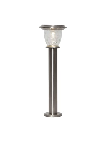 STAR Trading LED Solar-Wegeleuchte ,Pireus', Edelstahl, Dämmerungssensor, silber, 6