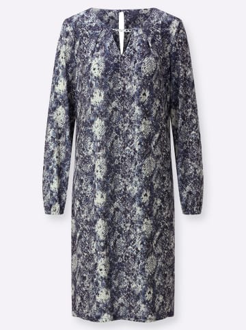 WITT WEIDEN Jersey-Kleid in champagner-rauchblau-bedruckt