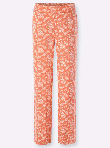 Heine Druckhose in ecru-papaya-bedruckt