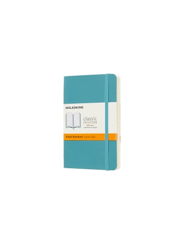 Moleskine Notizbuch mit weichem Einband, 70g-Papier, Liniert "Classic" in Riff Blau