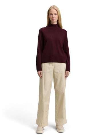 Tom Tailor Pullover in dark red mélange