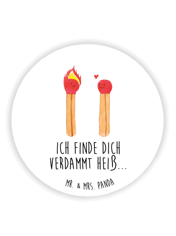 Mr. & Mrs. Panda magnet Streichhölzer mit Spruch in Weiß
