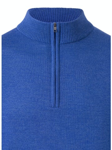 März Pullover Stehkragen Zip 1/1 Arm in Blau