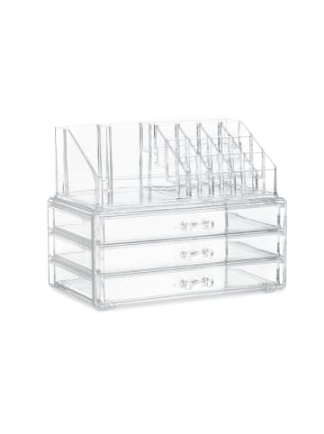 relaxdays 2x Makeup-Organizer in Transparent