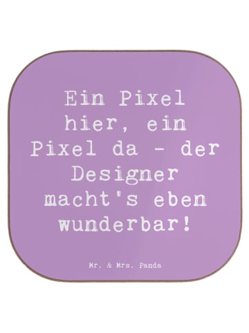 Mr. & Mrs. Panda Getränkeuntersetzer Spruch Designer Pixel Kunst... in Lavendeltraum