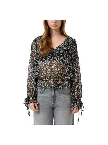 Q/S designed by Langarmbluse in Schwarz