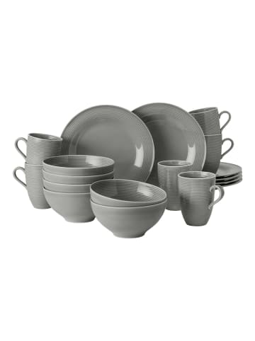 Seltmann Weiden 18-tlg. Frühstücks-Set Beat Color Glaze in Perlgrau