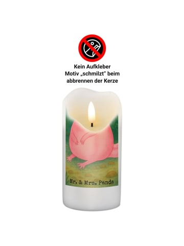 Mr. & Mrs. Panda Kerze Axolotl Niedlich Design ohne Spruch in Weiß
