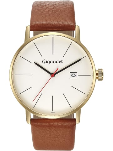 Gigandet Quarzuhr "MINIMALISM" in Braun/Gold/Silber