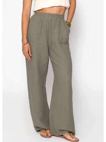 SASSYCLASSY Musselin Hose in Khaki