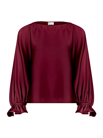 Vera Mont Satin-Bluse mit Fledermausärmeln in Deep Dahlia