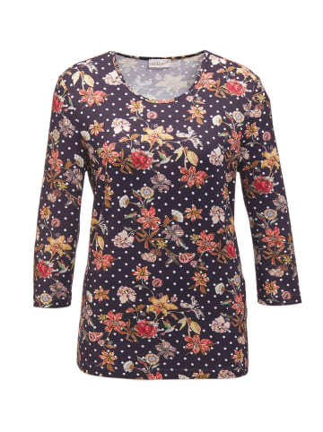 GOLDNER Kurzgröße:  Bequemes Druckshirt im Mustermix in schwarz / bunt / gemustert