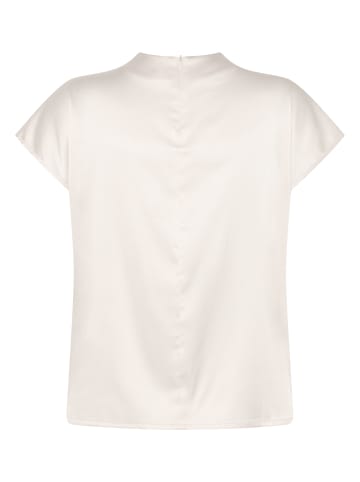 Zero Satin-Bluse mit Kragen in Eggnog