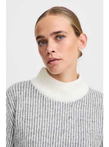 ICHI IHKAMARA LS STRIPE4 Loose fit in Dark grey melange