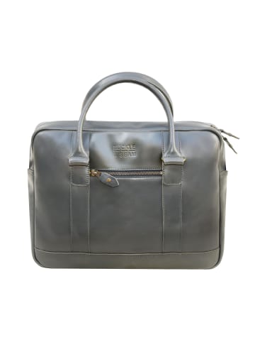 Buckle & Seam Everest Aktentasche Leder 38 cm Laptopfach anthrazit