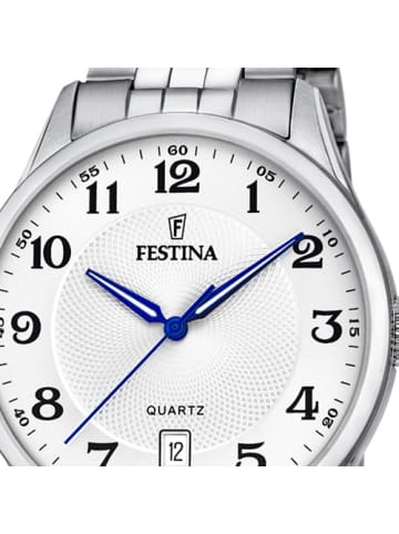 Festina Analog-Armbanduhr Festina Klassik silber groß (ca. 43mm)