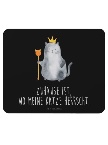 Mr. & Mrs. Panda Mauspad Katzen Koenig mit Spruch in Schwarz