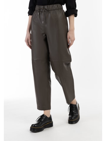 DreiMaster Damen Lederhose in Taupe