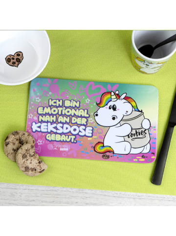 Geda Labels Frühstücksbrettchen Pummeleinhorn Keksdose in Rosa - 23,5x14,5