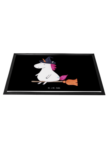 Mr. & Mrs. Panda Gummimatte Einhorn Hexe ohne Spruch in Schwarz