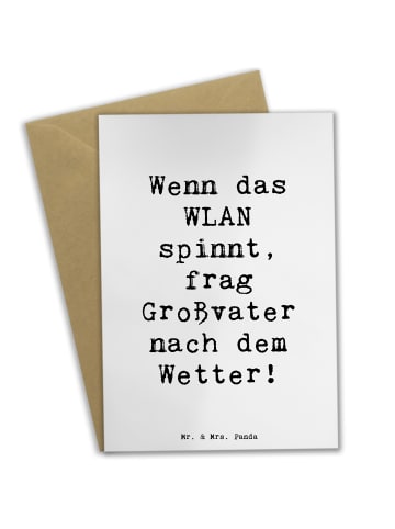 Mr. & Mrs. Panda Grußkarte Großvater Wissen mit Spruch in Weiß