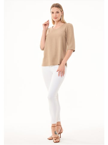 Organication Bluse "WOR13413" in Beige